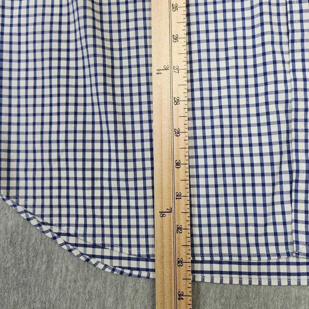 Polo Ralph Lauren Shirt Mens 2XL Blue White Check Performance Stretch Pony